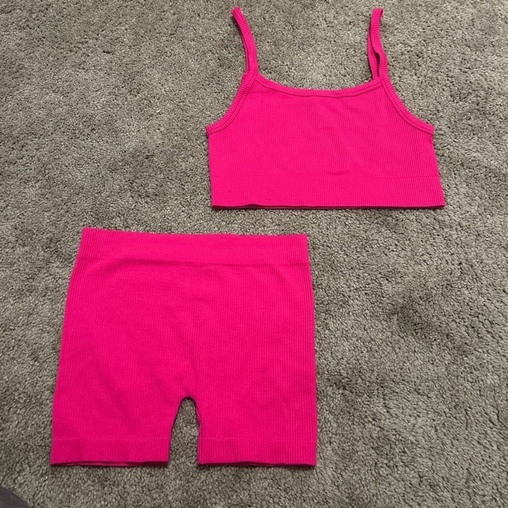 Love J Kids Bright Pink Shorts Set